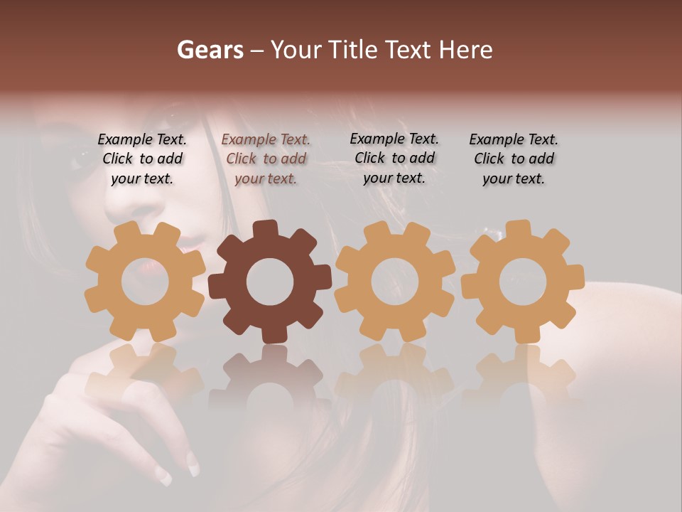 Curly White Cute PowerPoint Template