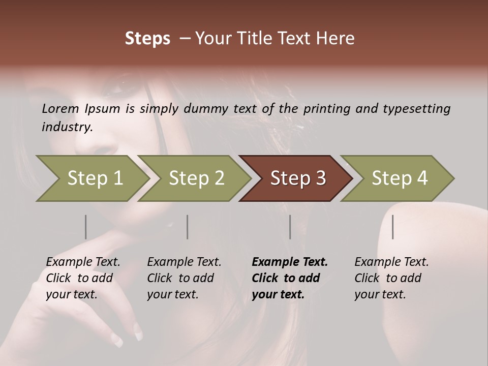 Curly White Cute PowerPoint Template