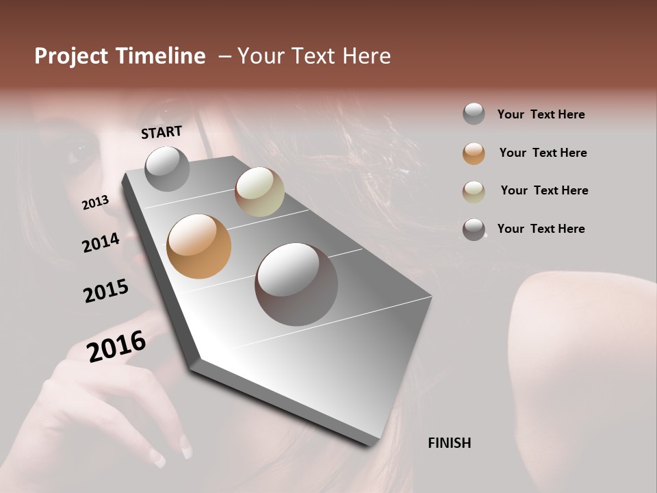 Curly White Cute PowerPoint Template