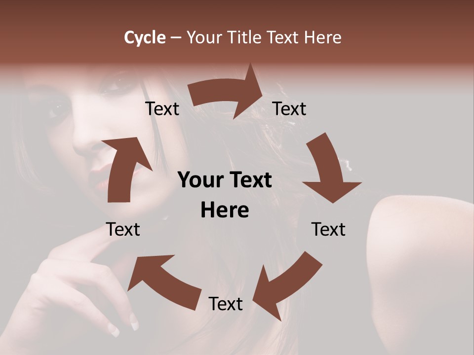 Curly White Cute PowerPoint Template