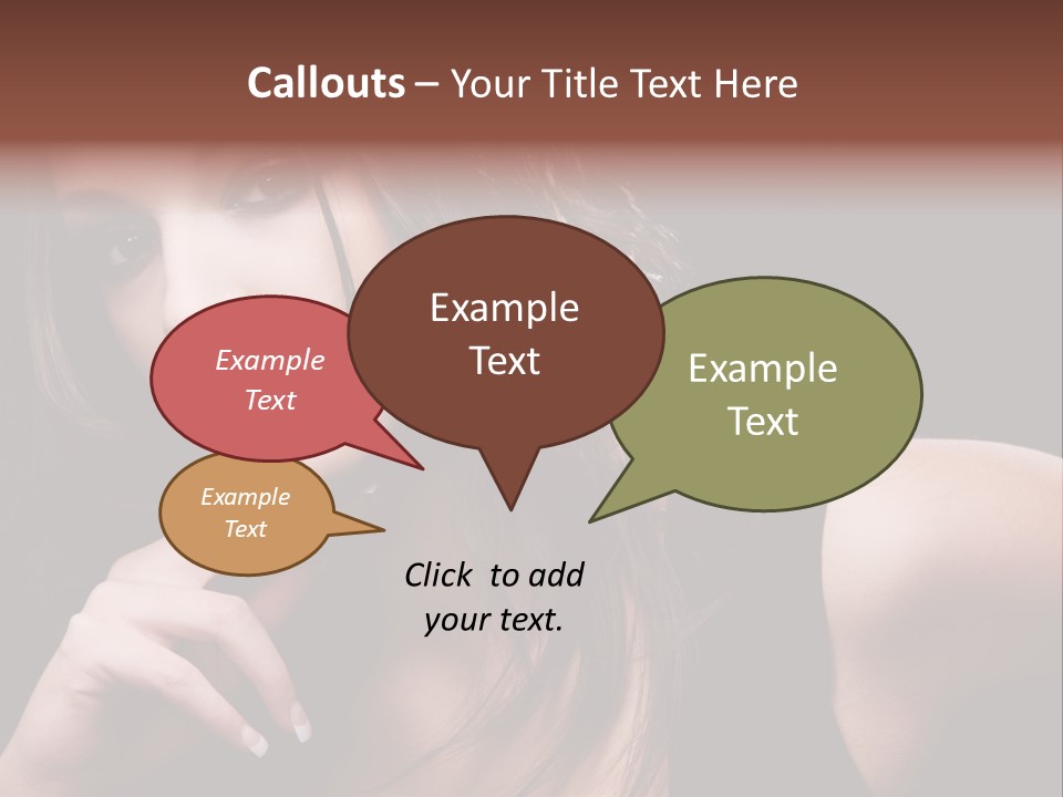 Curly White Cute PowerPoint Template