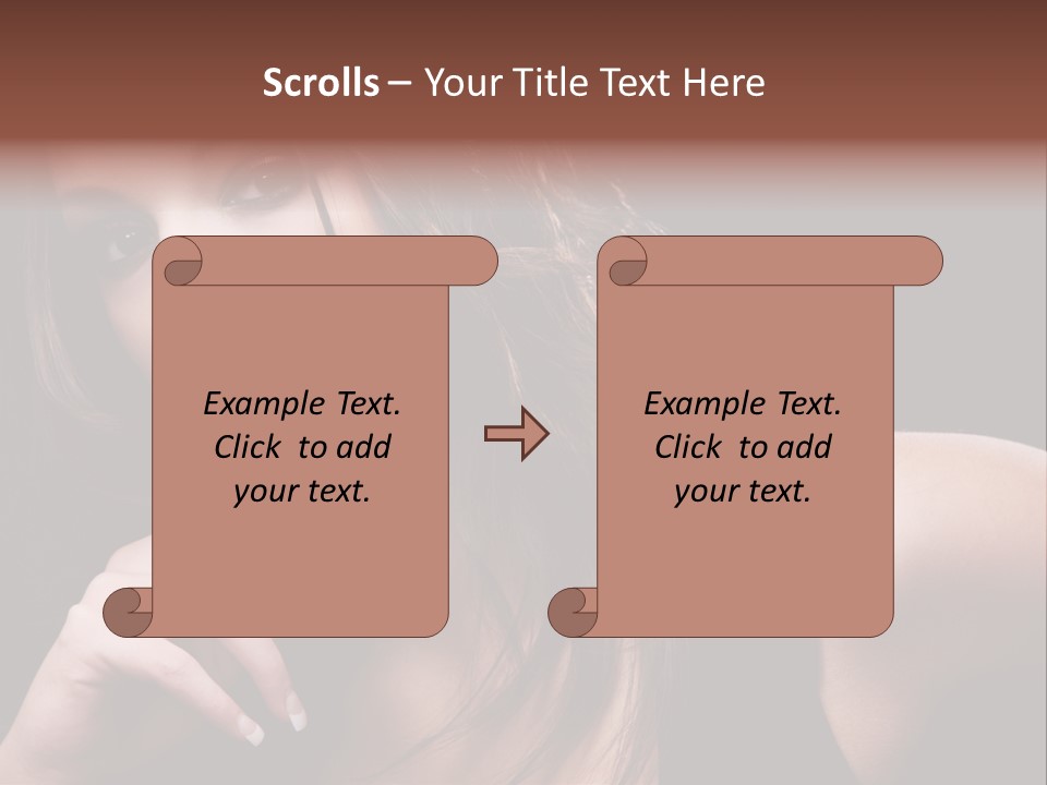 Curly White Cute PowerPoint Template