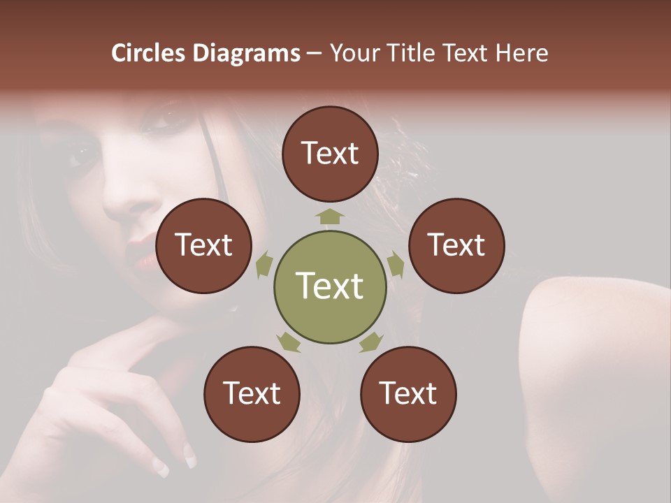 Curly White Cute PowerPoint Template