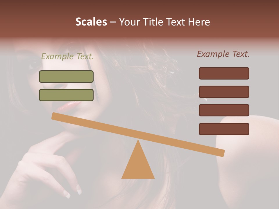 Curly White Cute PowerPoint Template