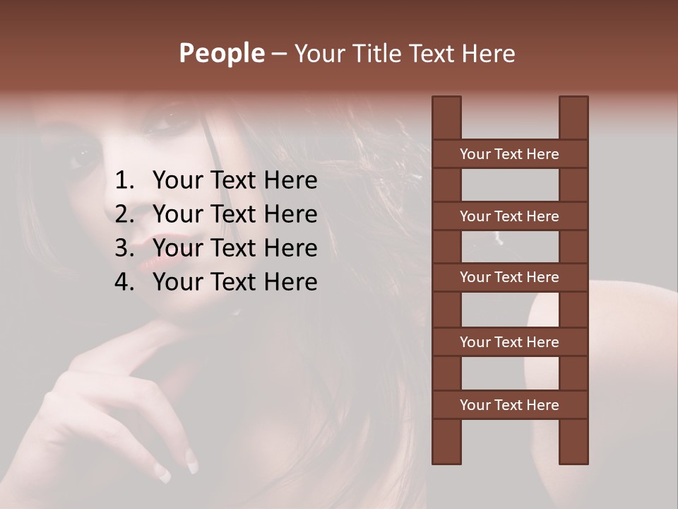 Curly White Cute PowerPoint Template