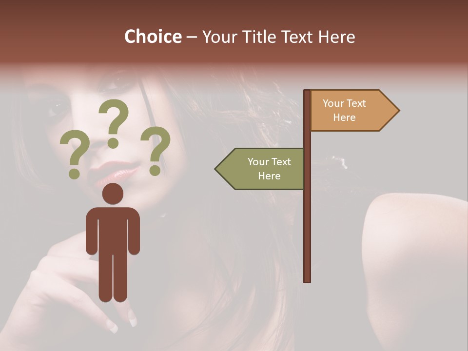 Curly White Cute PowerPoint Template