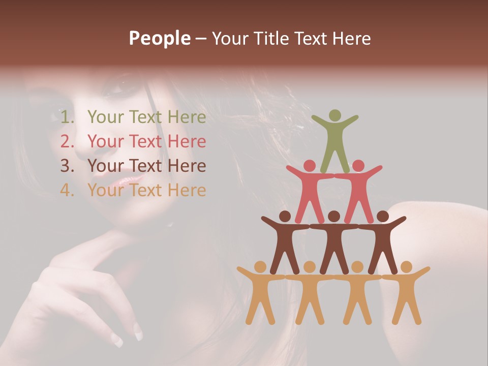 Curly White Cute PowerPoint Template