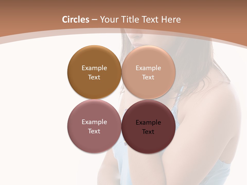 Portrait Sad Beauty PowerPoint Template