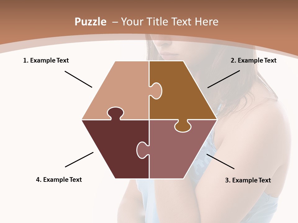 Portrait Sad Beauty PowerPoint Template