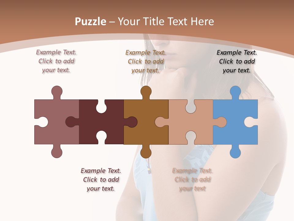 Portrait Sad Beauty PowerPoint Template