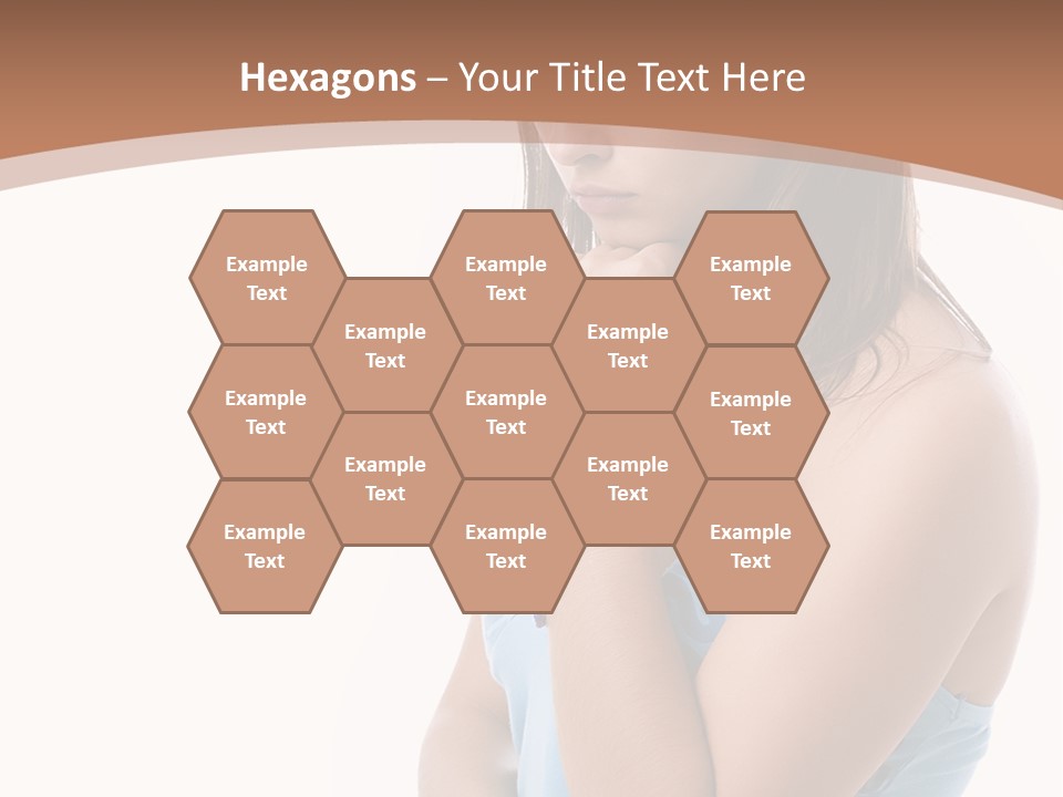 Portrait Sad Beauty PowerPoint Template