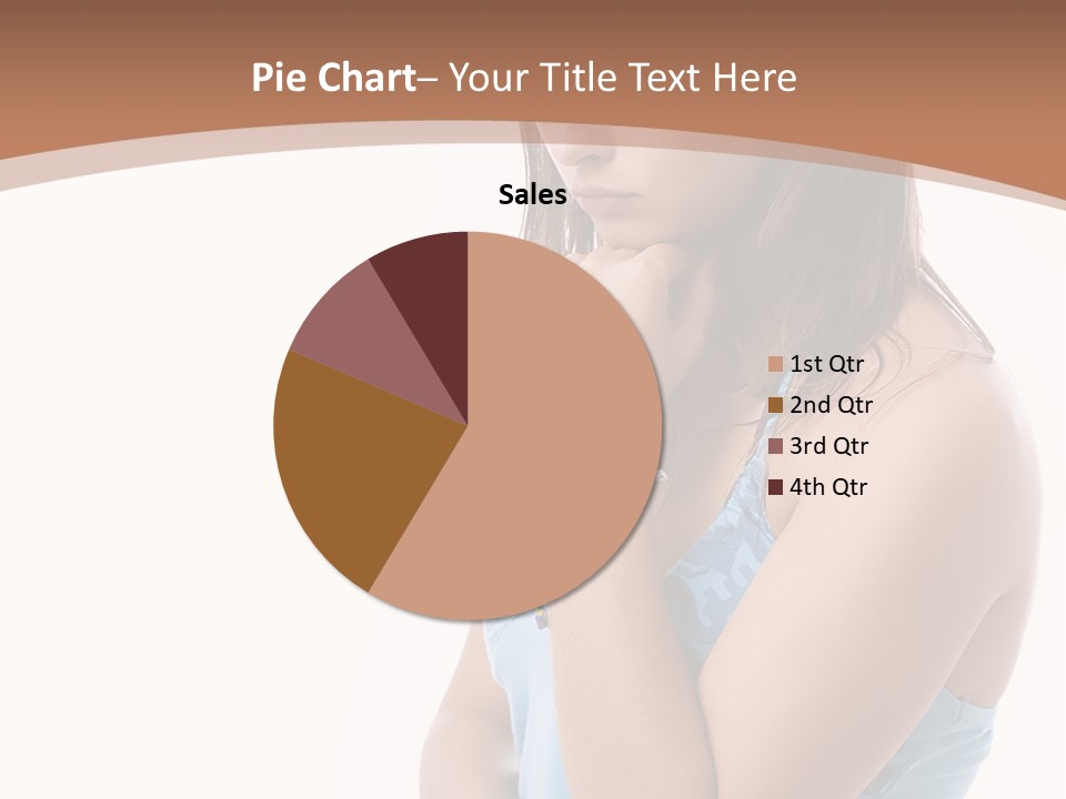 Portrait Sad Beauty PowerPoint Template