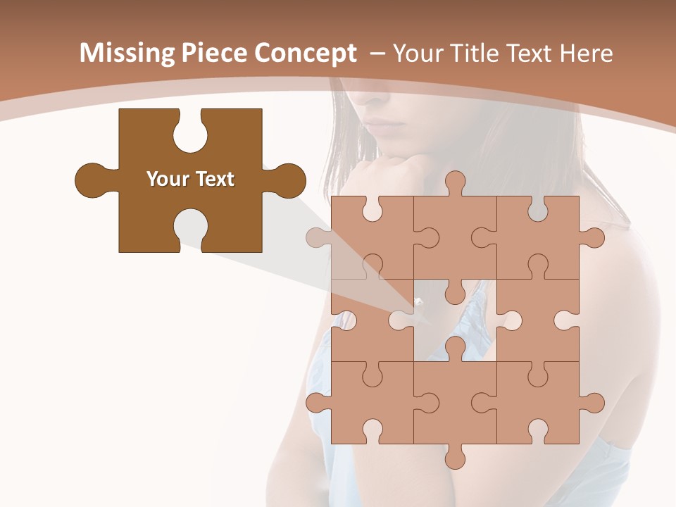 Portrait Sad Beauty PowerPoint Template