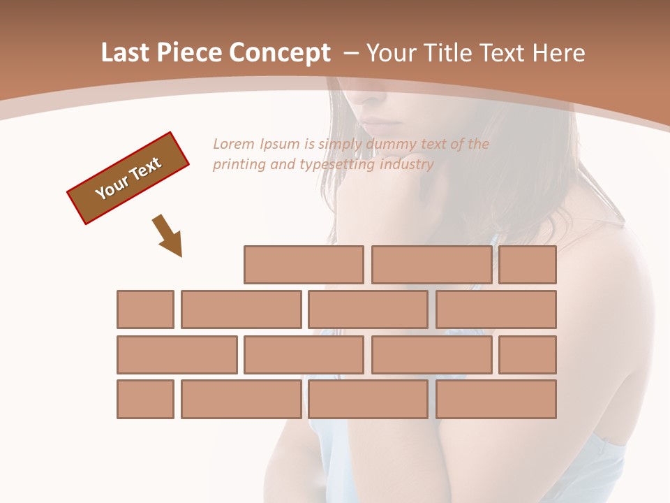 Portrait Sad Beauty PowerPoint Template