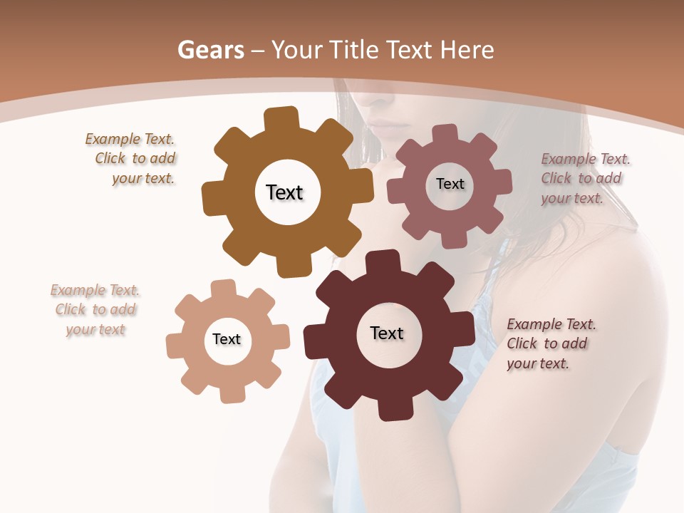 Portrait Sad Beauty PowerPoint Template