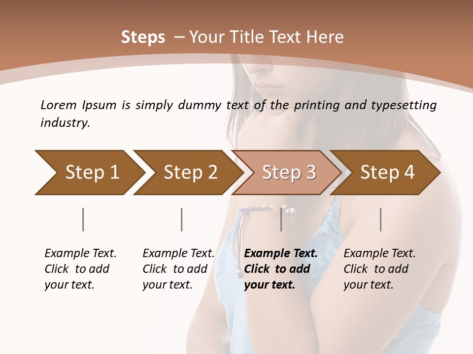 Portrait Sad Beauty PowerPoint Template