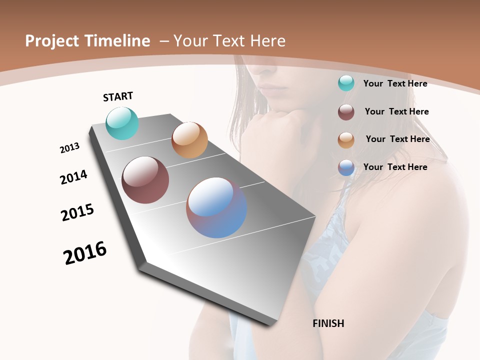 Portrait Sad Beauty PowerPoint Template