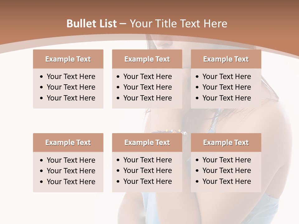 Portrait Sad Beauty PowerPoint Template