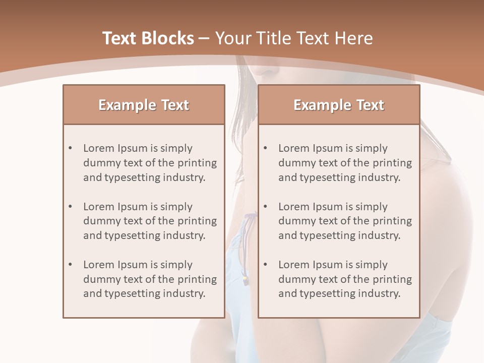 Portrait Sad Beauty PowerPoint Template