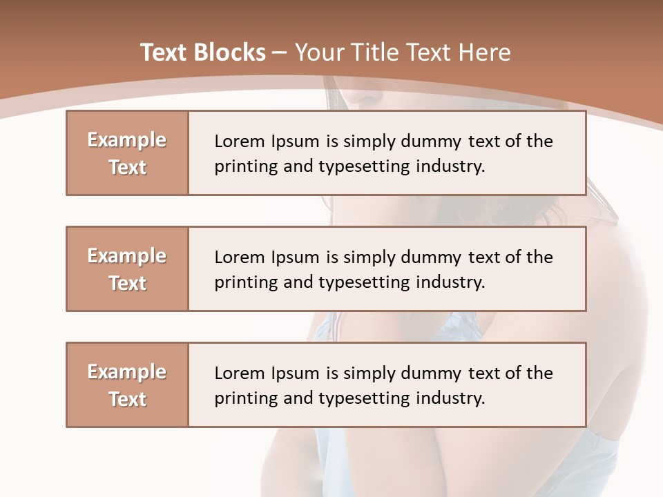 Portrait Sad Beauty PowerPoint Template