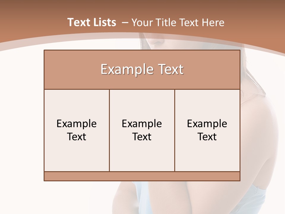 Portrait Sad Beauty PowerPoint Template