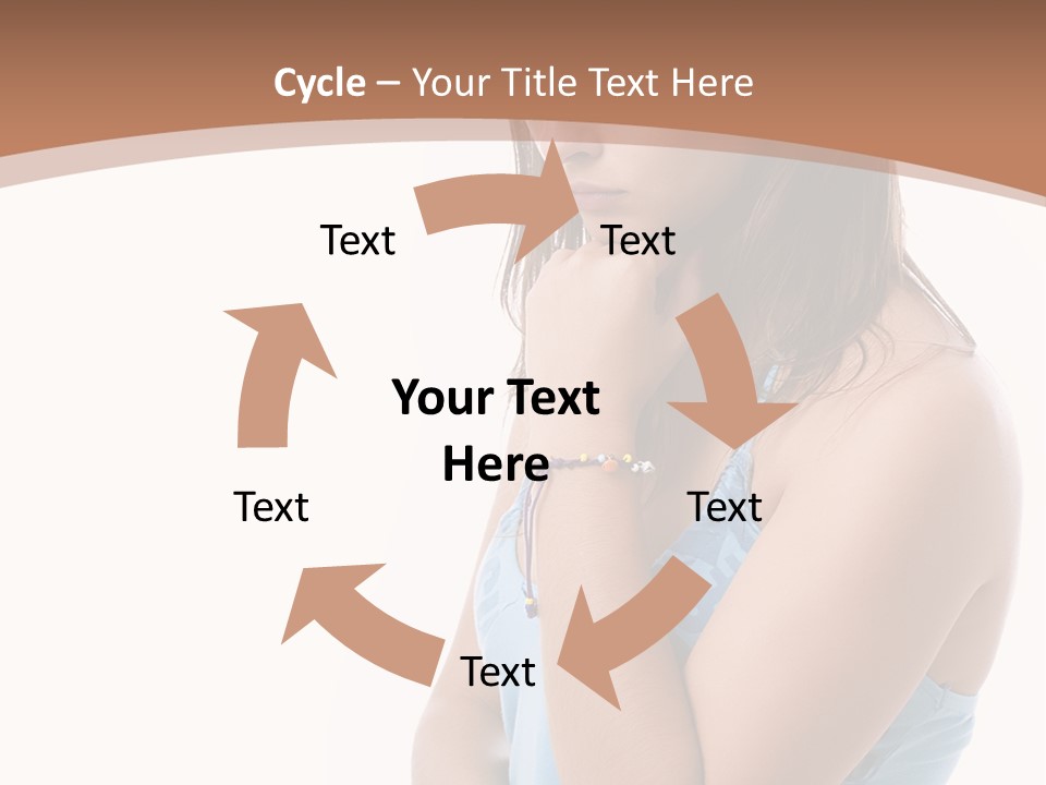 Portrait Sad Beauty PowerPoint Template