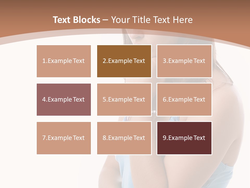 Portrait Sad Beauty PowerPoint Template