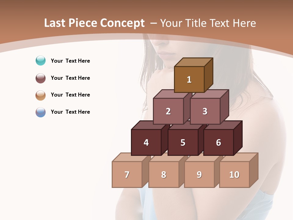 Portrait Sad Beauty PowerPoint Template