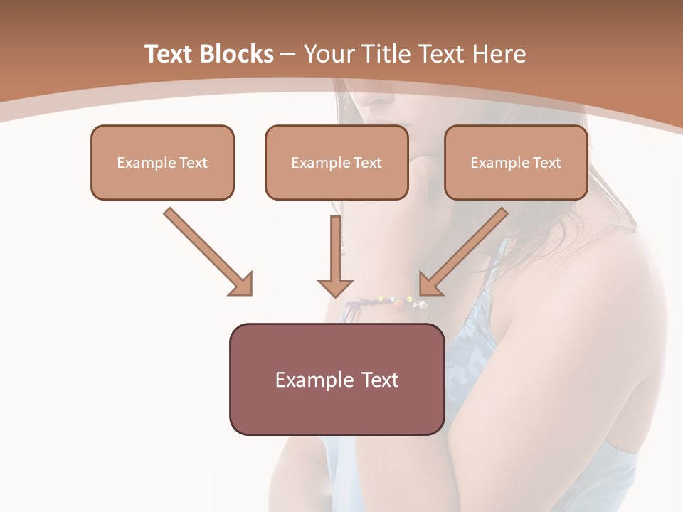Portrait Sad Beauty PowerPoint Template