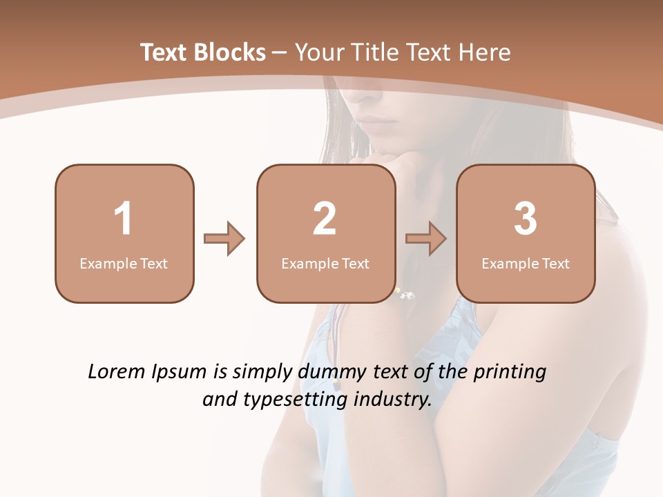Portrait Sad Beauty PowerPoint Template