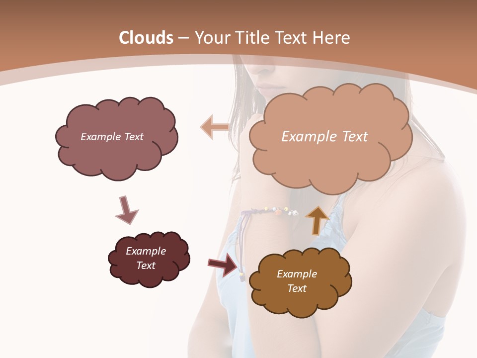 Portrait Sad Beauty PowerPoint Template