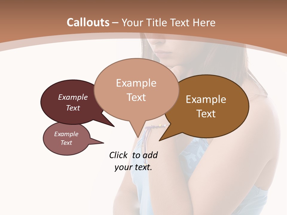 Portrait Sad Beauty PowerPoint Template