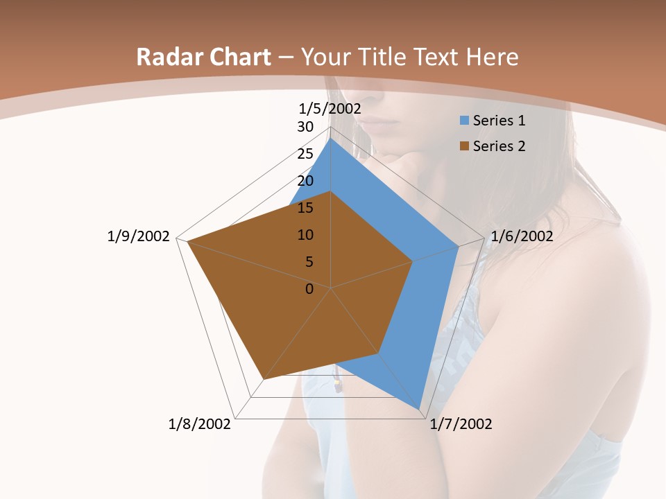 Portrait Sad Beauty PowerPoint Template