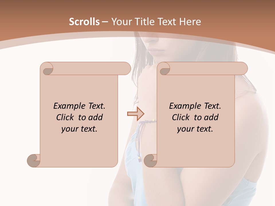 Portrait Sad Beauty PowerPoint Template