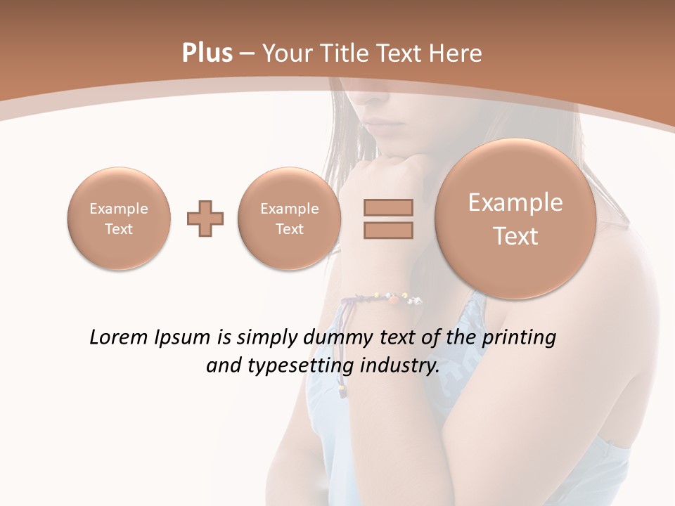 Portrait Sad Beauty PowerPoint Template