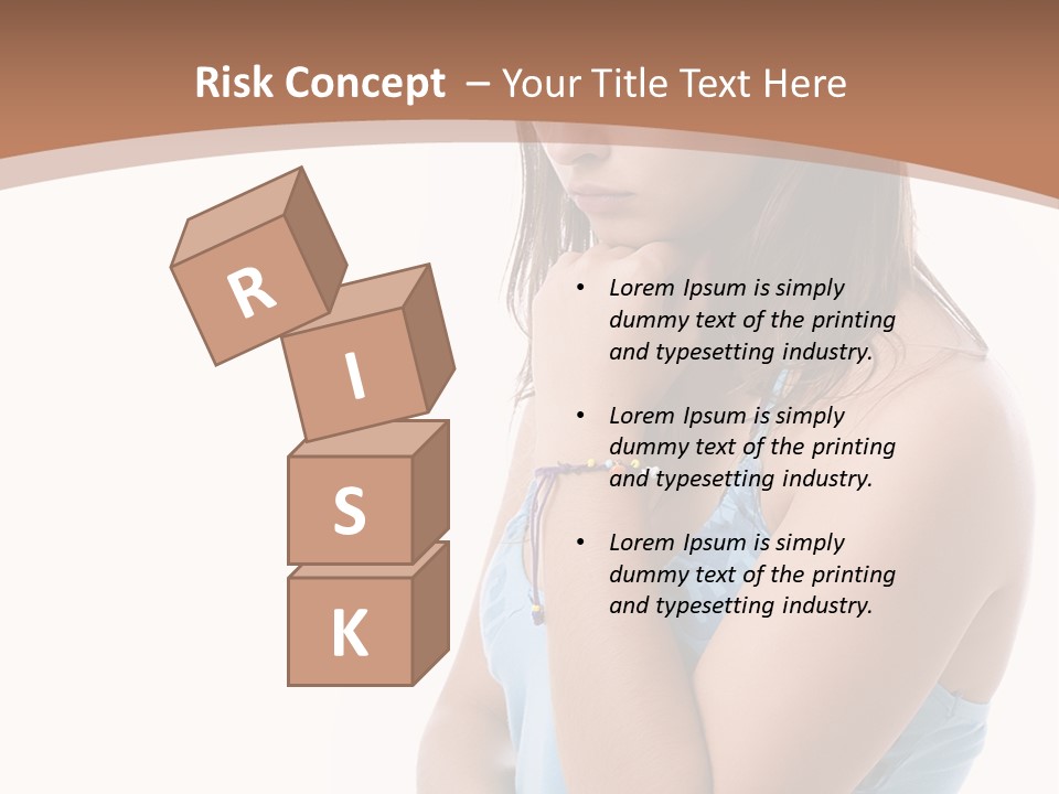 Portrait Sad Beauty PowerPoint Template