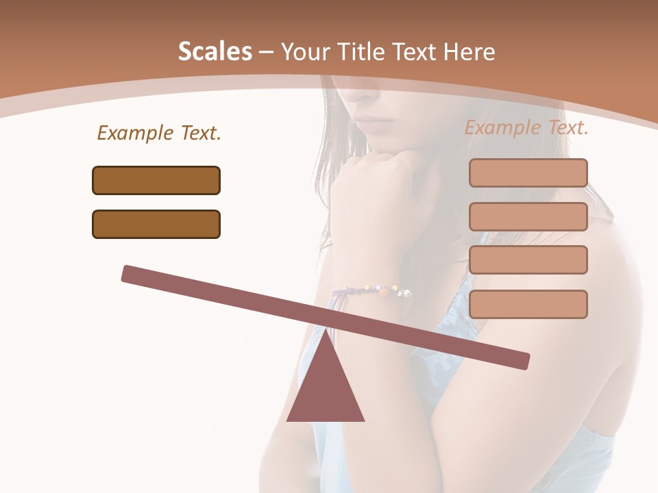 Portrait Sad Beauty PowerPoint Template