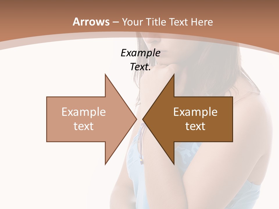 Portrait Sad Beauty PowerPoint Template