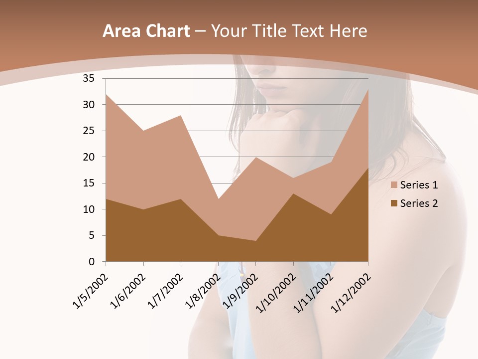 Portrait Sad Beauty PowerPoint Template