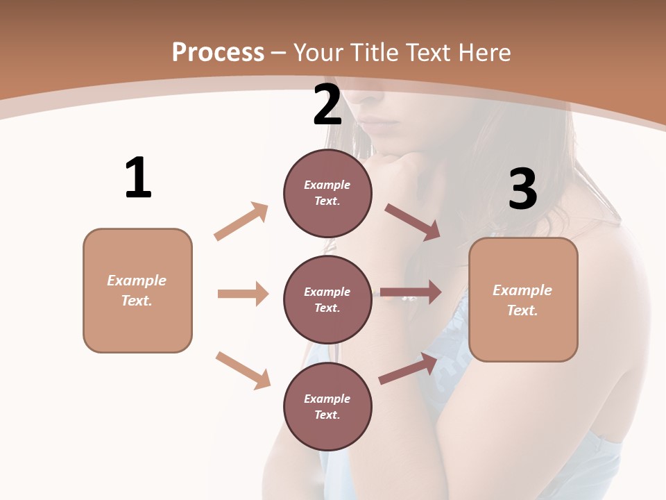 Portrait Sad Beauty PowerPoint Template