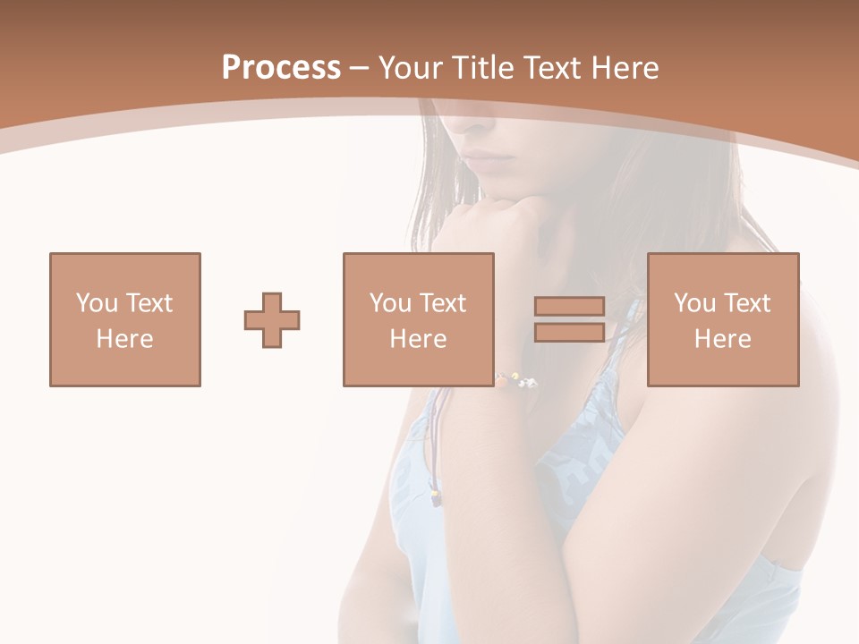 Portrait Sad Beauty PowerPoint Template
