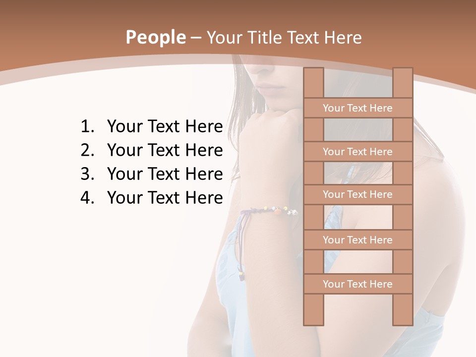 Portrait Sad Beauty PowerPoint Template