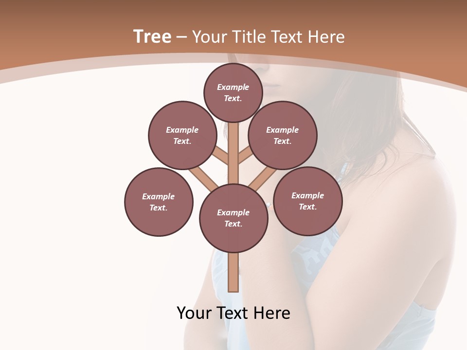 Portrait Sad Beauty PowerPoint Template