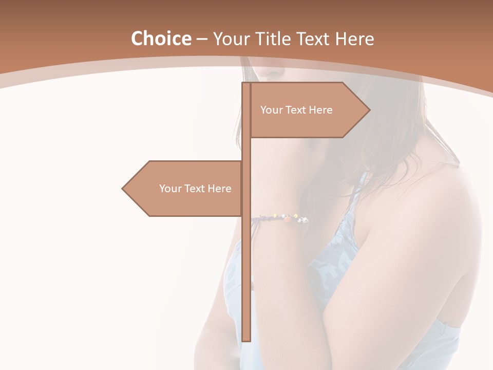 Portrait Sad Beauty PowerPoint Template