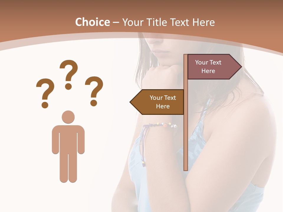 Portrait Sad Beauty PowerPoint Template