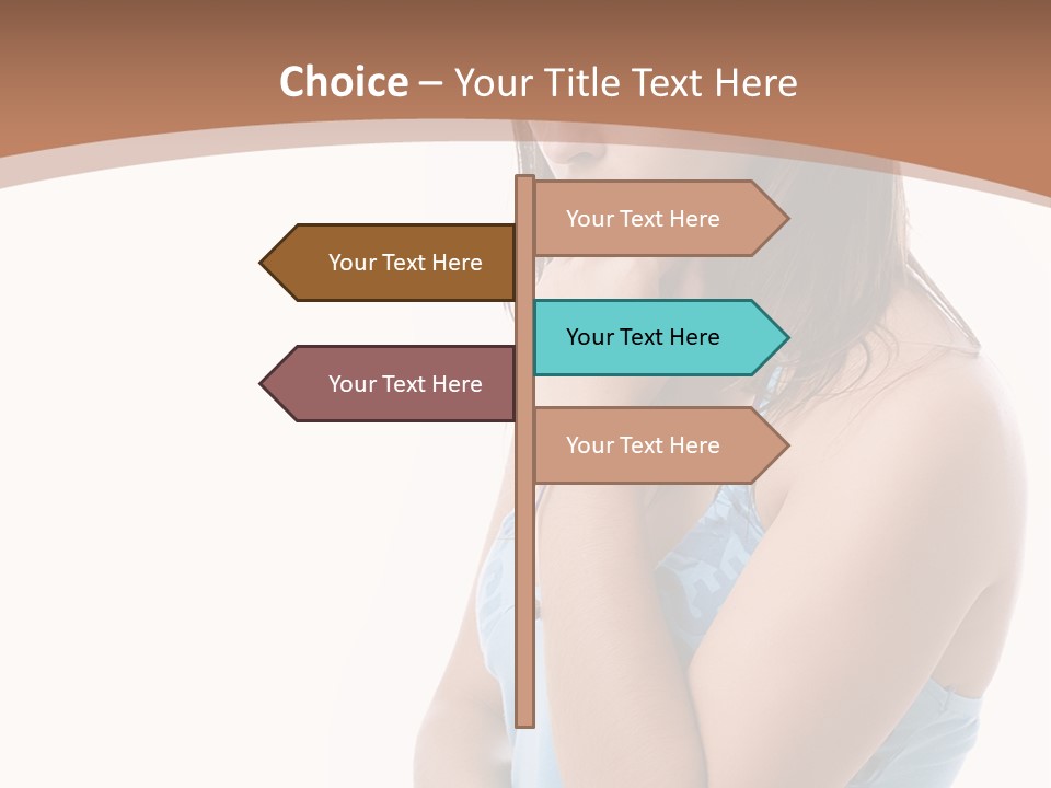 Portrait Sad Beauty PowerPoint Template