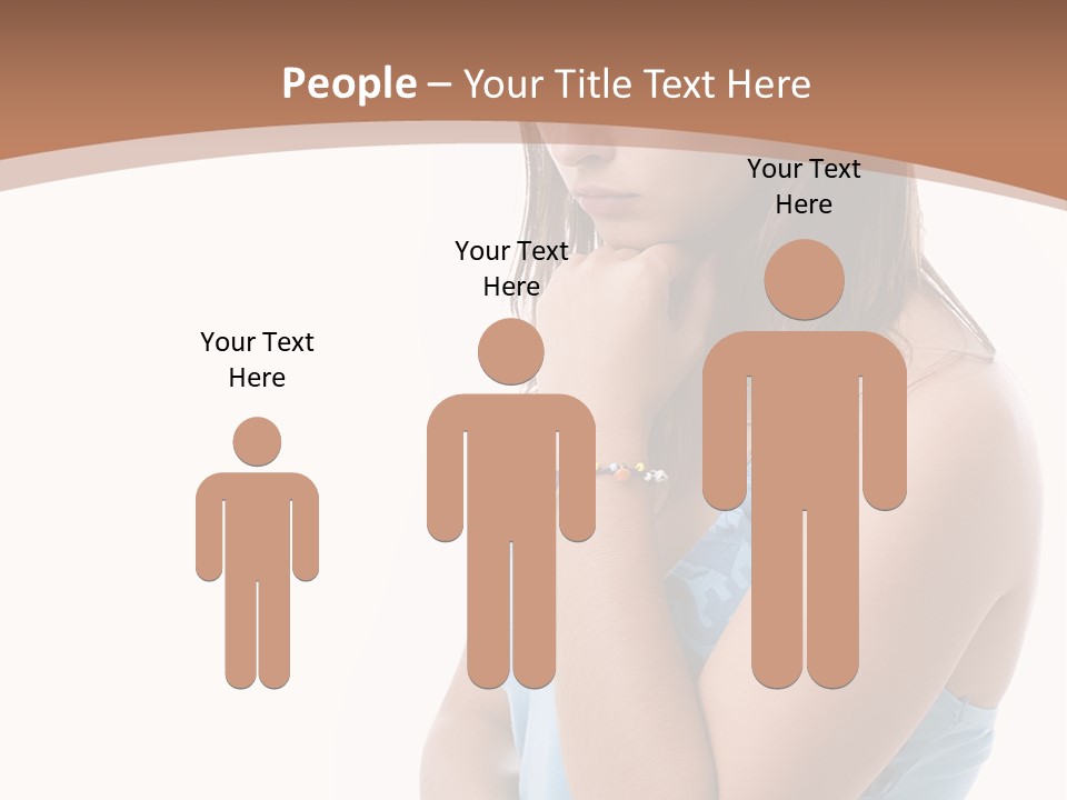 Portrait Sad Beauty PowerPoint Template