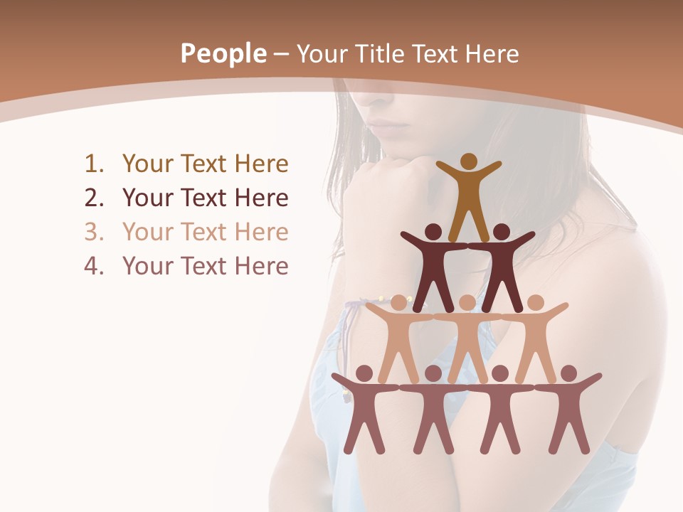 Portrait Sad Beauty PowerPoint Template