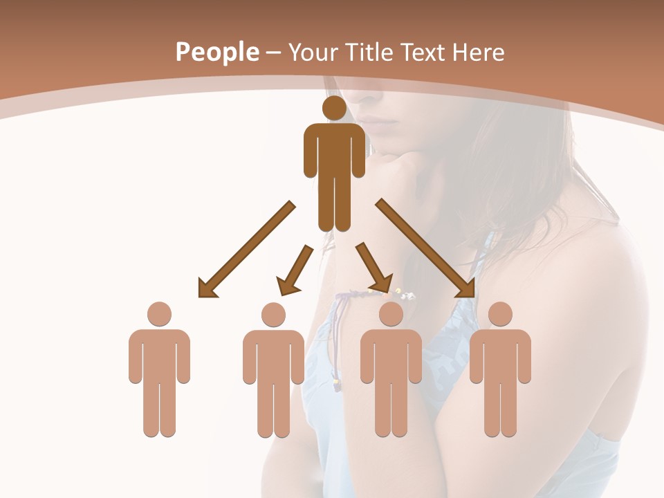 Portrait Sad Beauty PowerPoint Template