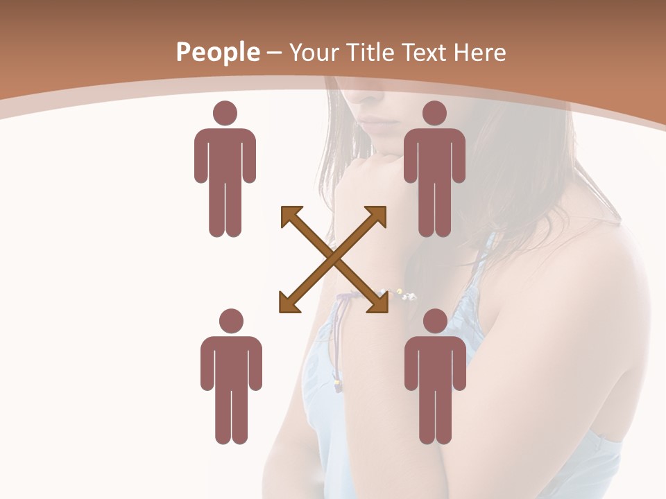 Portrait Sad Beauty PowerPoint Template